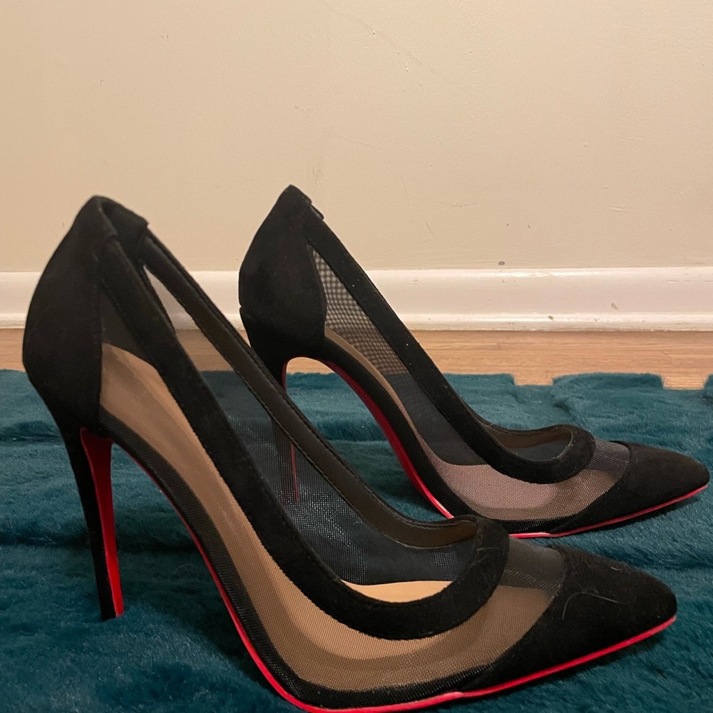 Elegant Black and Red Stiletto Heels